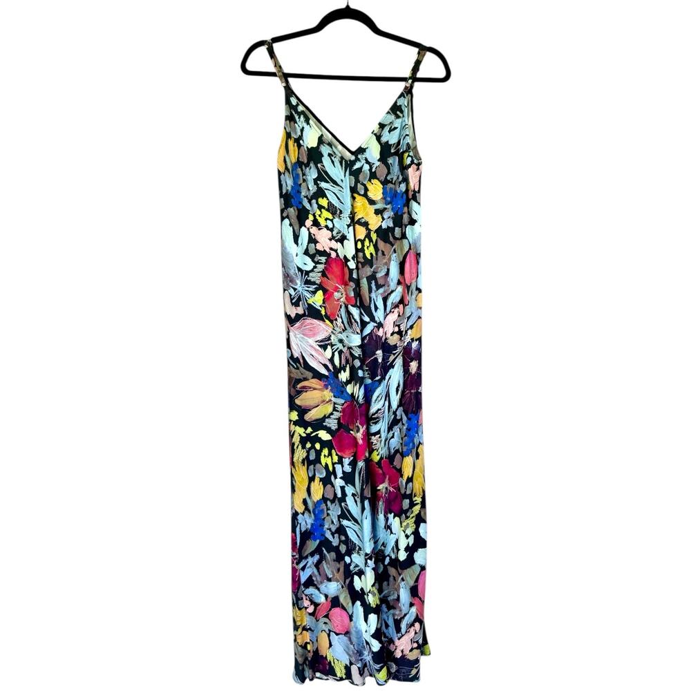 Ted Baker London Adamela Floral Maxi Dress Size 4 Black Multicolor Slip Dress - Picture 2 of 7